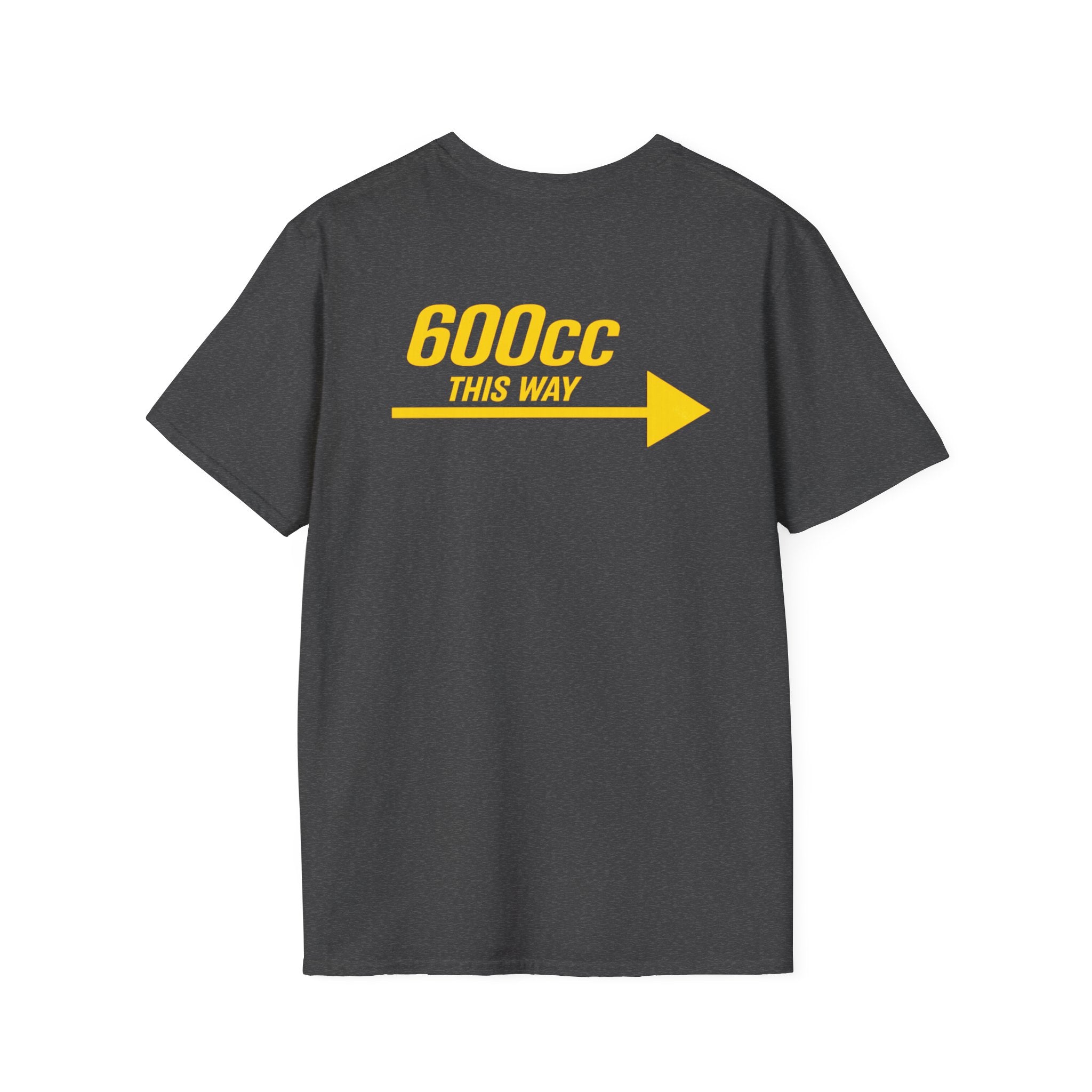 600cc This Way T‑Shirt — Motorcycle Racing Arrow Tee