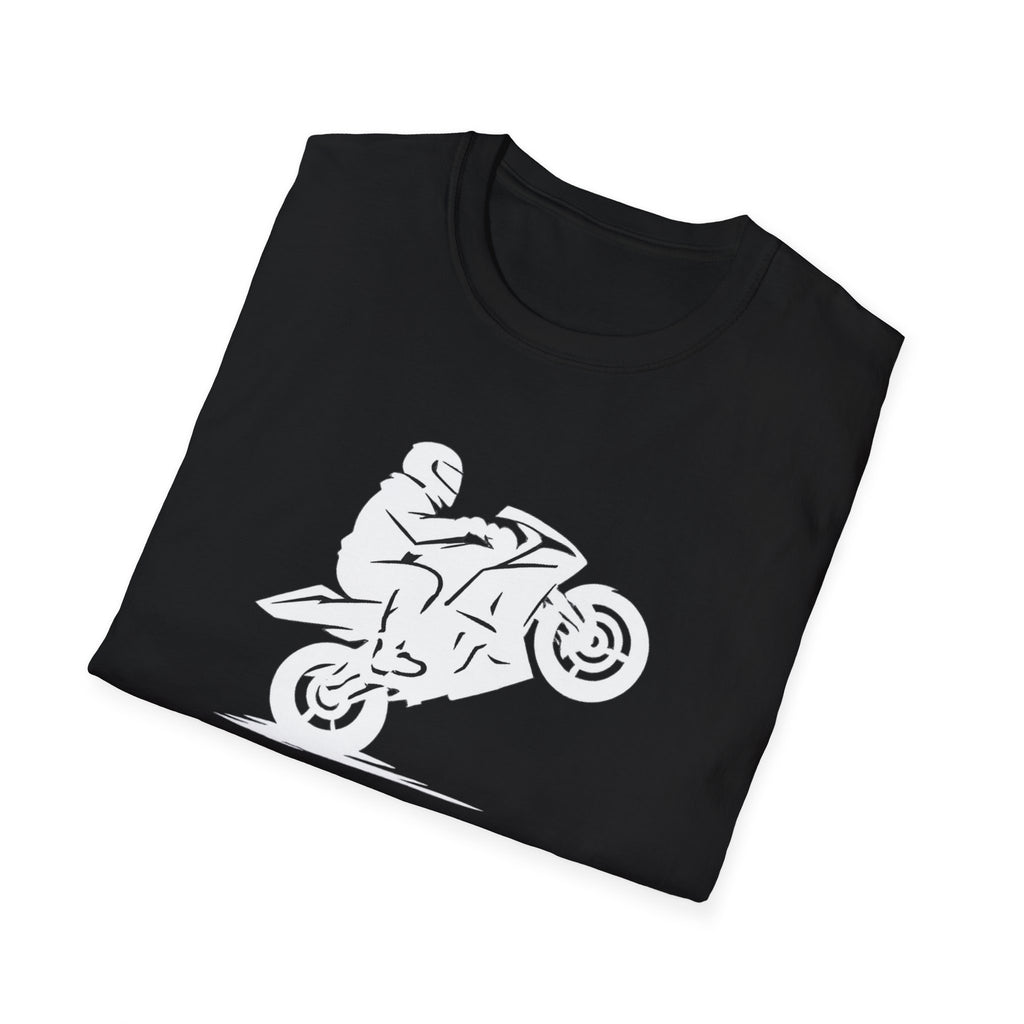 Motorcycle T-Shirt — "Wheelie Master" Front & "If You Can Read This... I Am Probably Doing a Wheelie" Back
