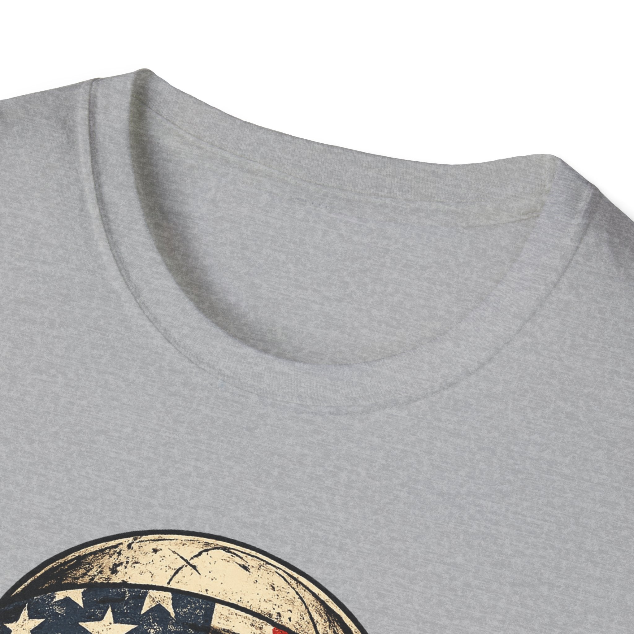 American Flag Skull T-Shirt — Vintage Patriotic Bandana Graphic Tee