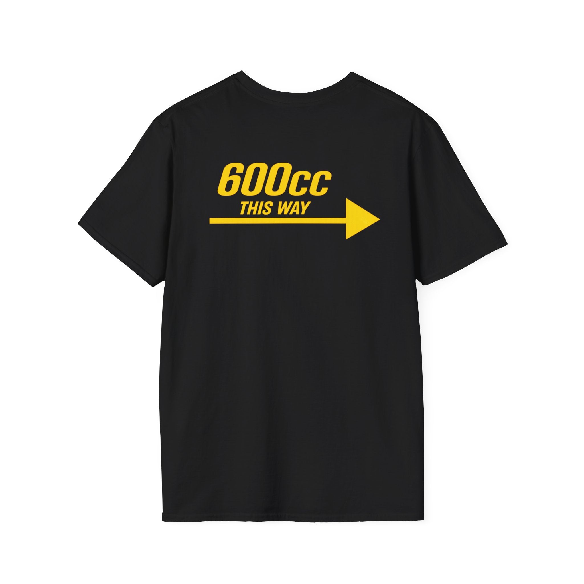 600cc This Way T‑Shirt — Motorcycle Racing Arrow Tee