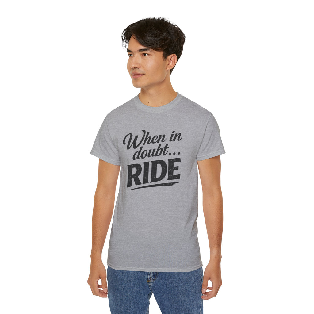 When in Doubt Ride T-Shirt — Cycling & Motorcycle Vintage Graphic Tee