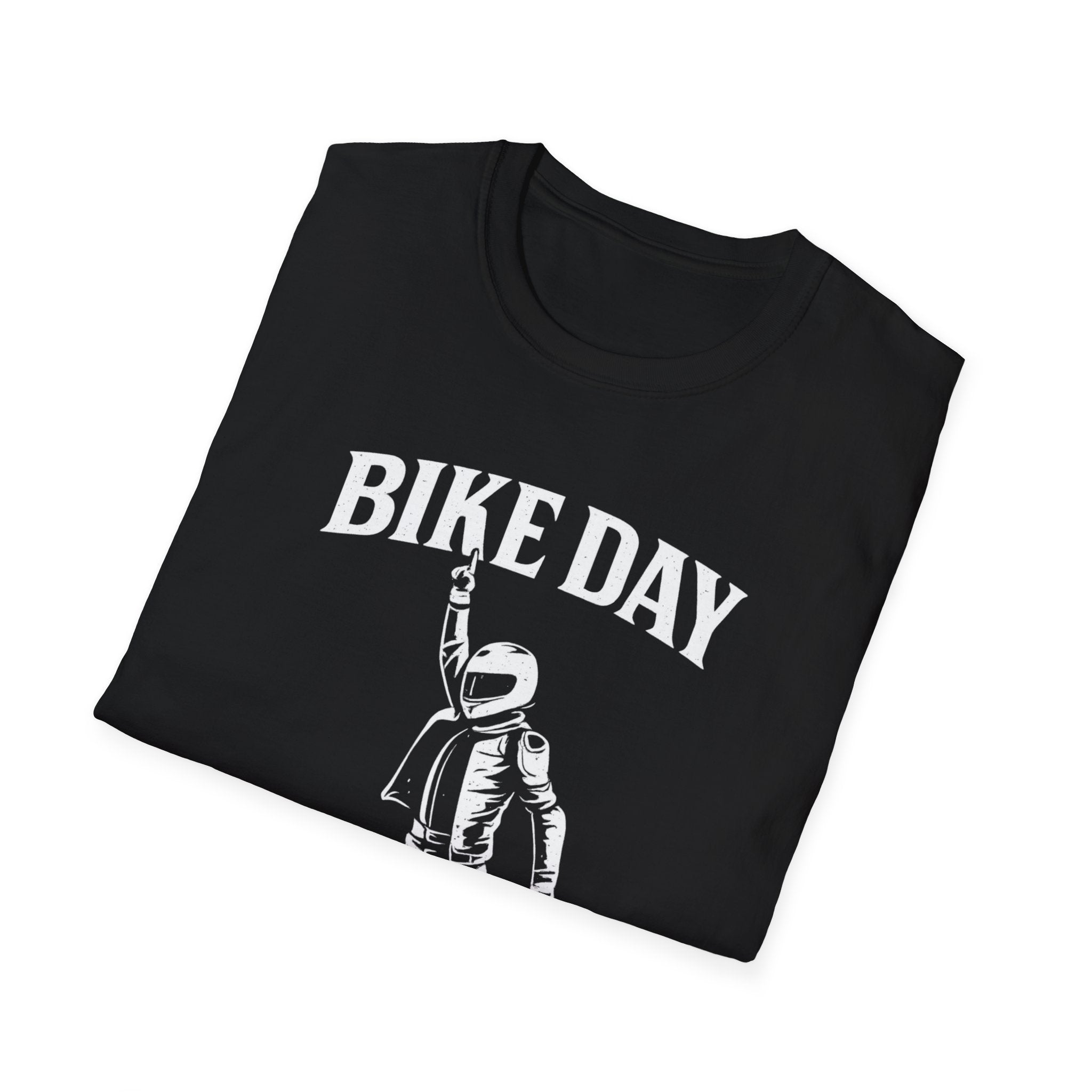 T-Shirt — "Bike Day" Biker Helmet Graphic Tee