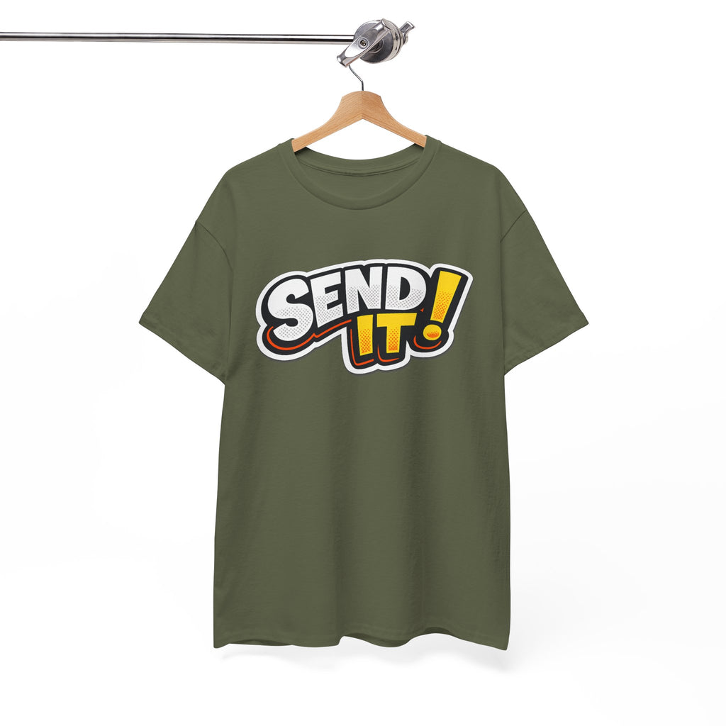 Send It! Graphic Tee — Bold Retro Motocross / Action Sports Shirt