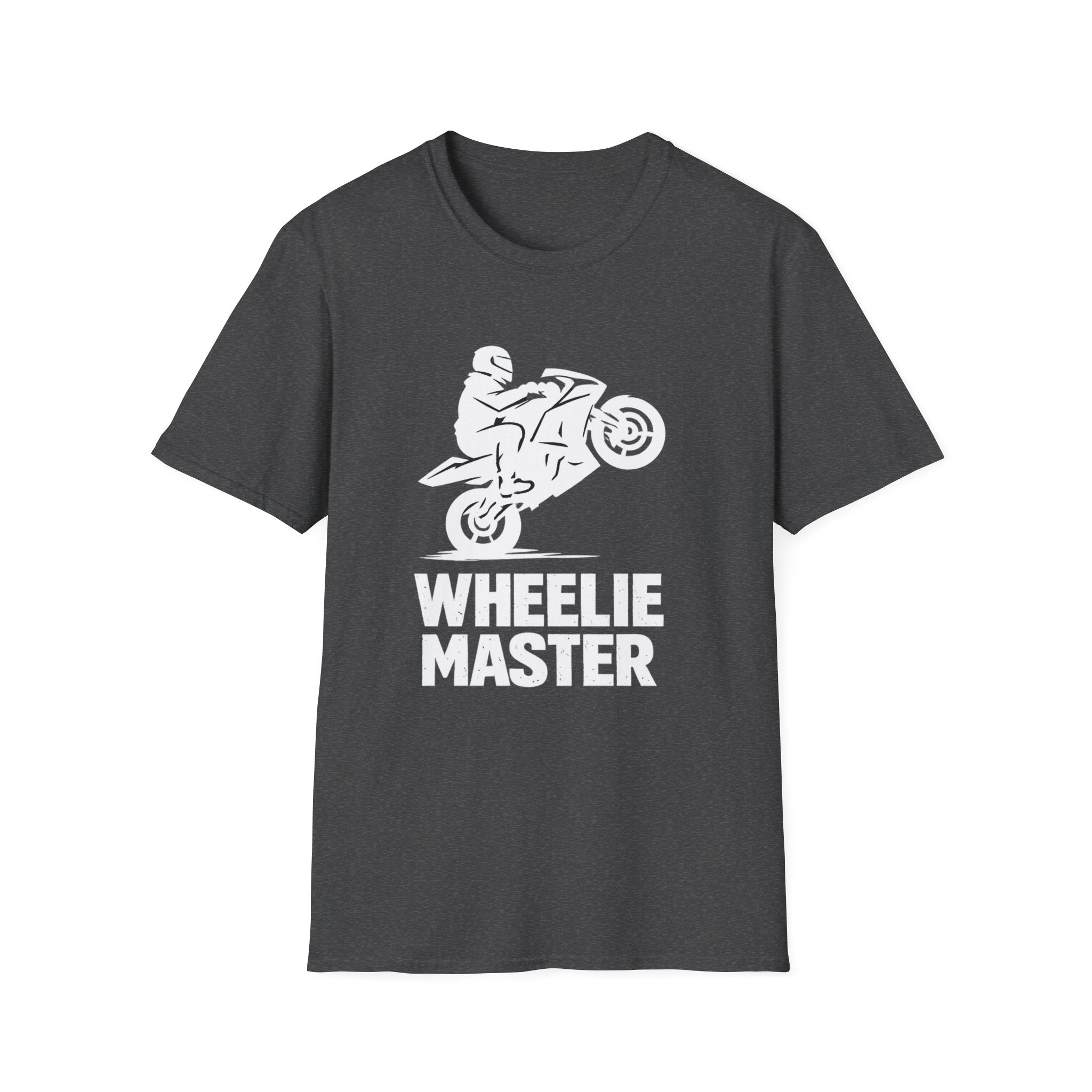 Motorcycle T-Shirt — "Wheelie Master" Front & "If You Can Read This... I Am Probably Doing a Wheelie" Back