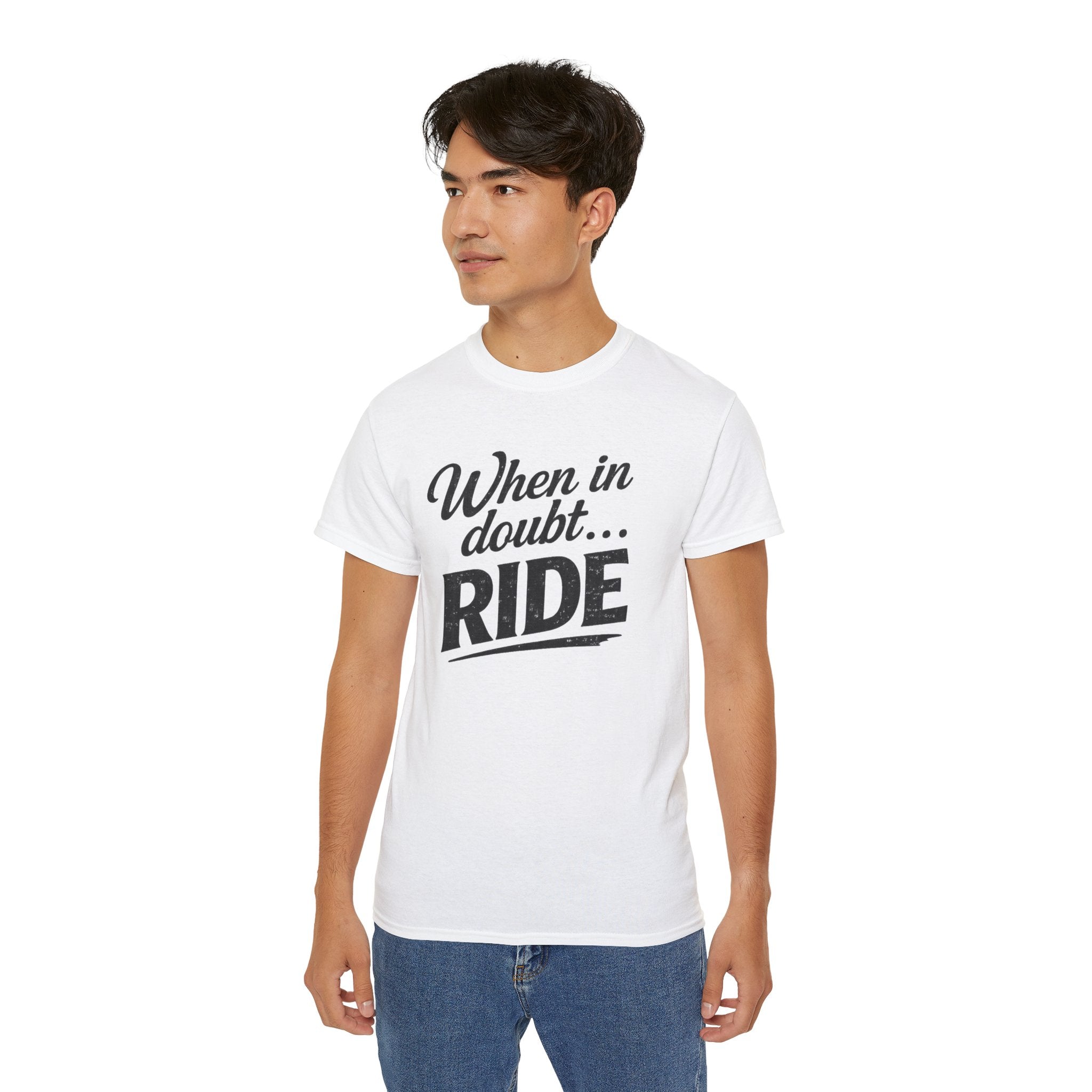 When in Doubt Ride T-Shirt — Cycling & Motorcycle Vintage Graphic Tee