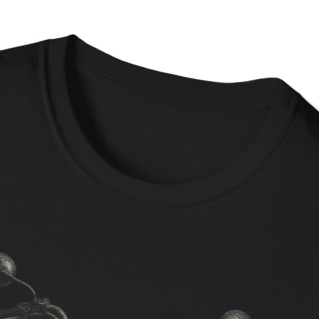 Motorcycle Front View T-Shirt — Vintage Bike Headlight Graphic