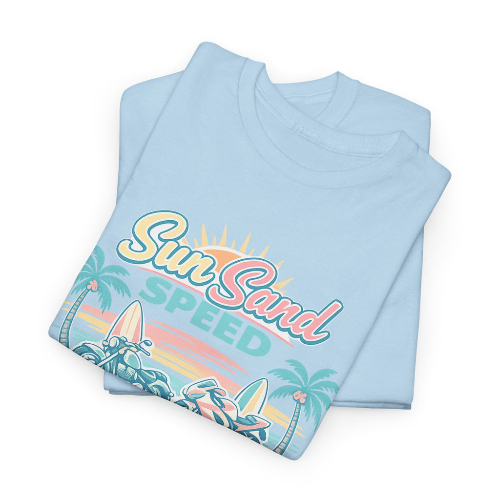 Sun, Sand & Speed Myrtle Beach T-Shirt — Vintage Beach Racer Tee