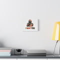 Patriotic Biker 'I Want You' Matte Canvas