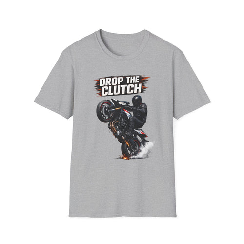 Drop the Clutch Motorcycle T-Shirt – Wheelie Rider Graphic Tee