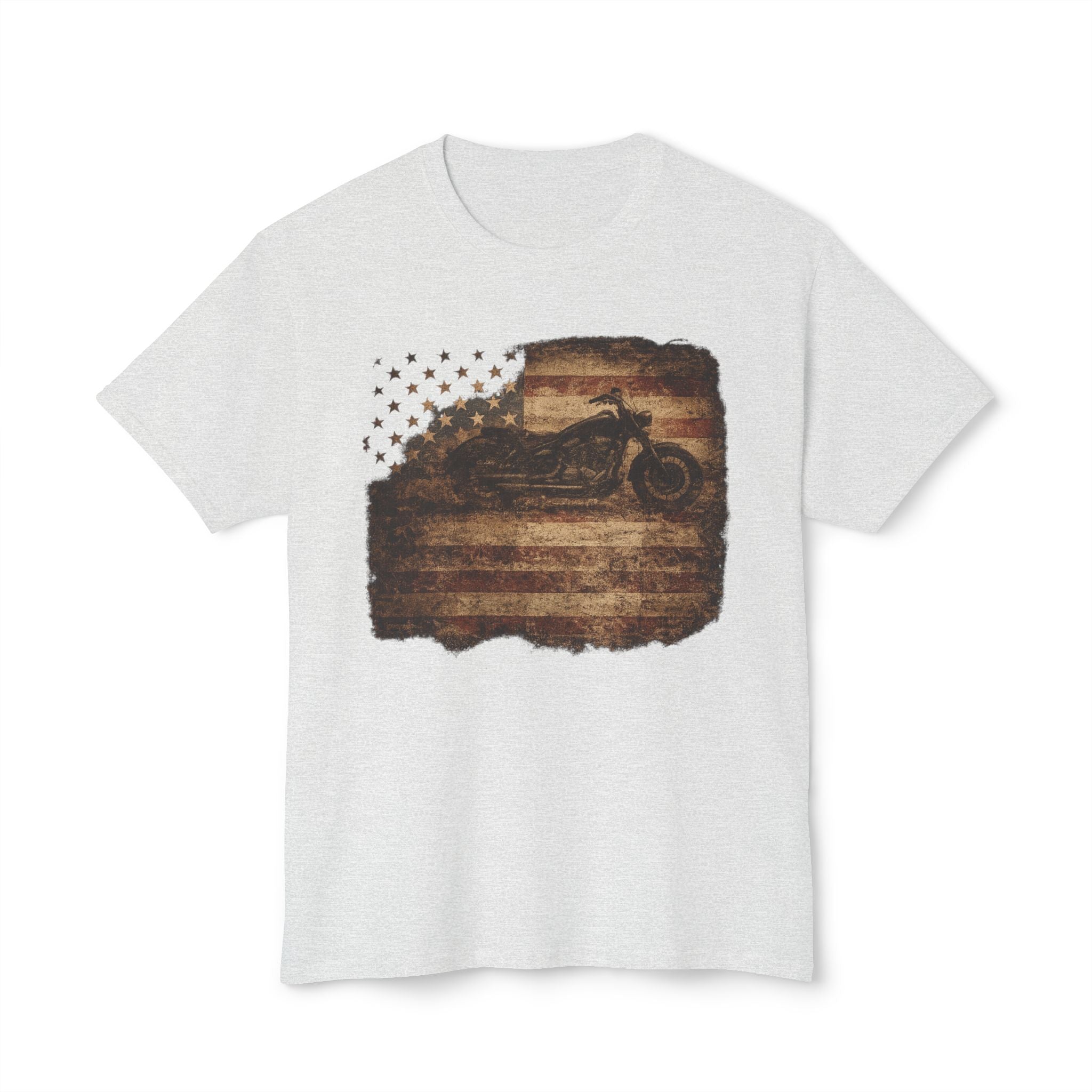Vintage Motorcycle American Flag T-Shirt