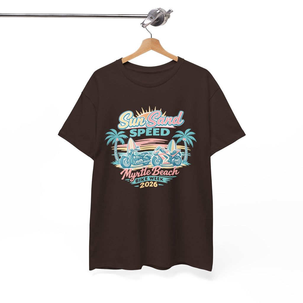 Sun, Sand & Speed Myrtle Beach T-Shirt — Vintage Beach Racer Tee