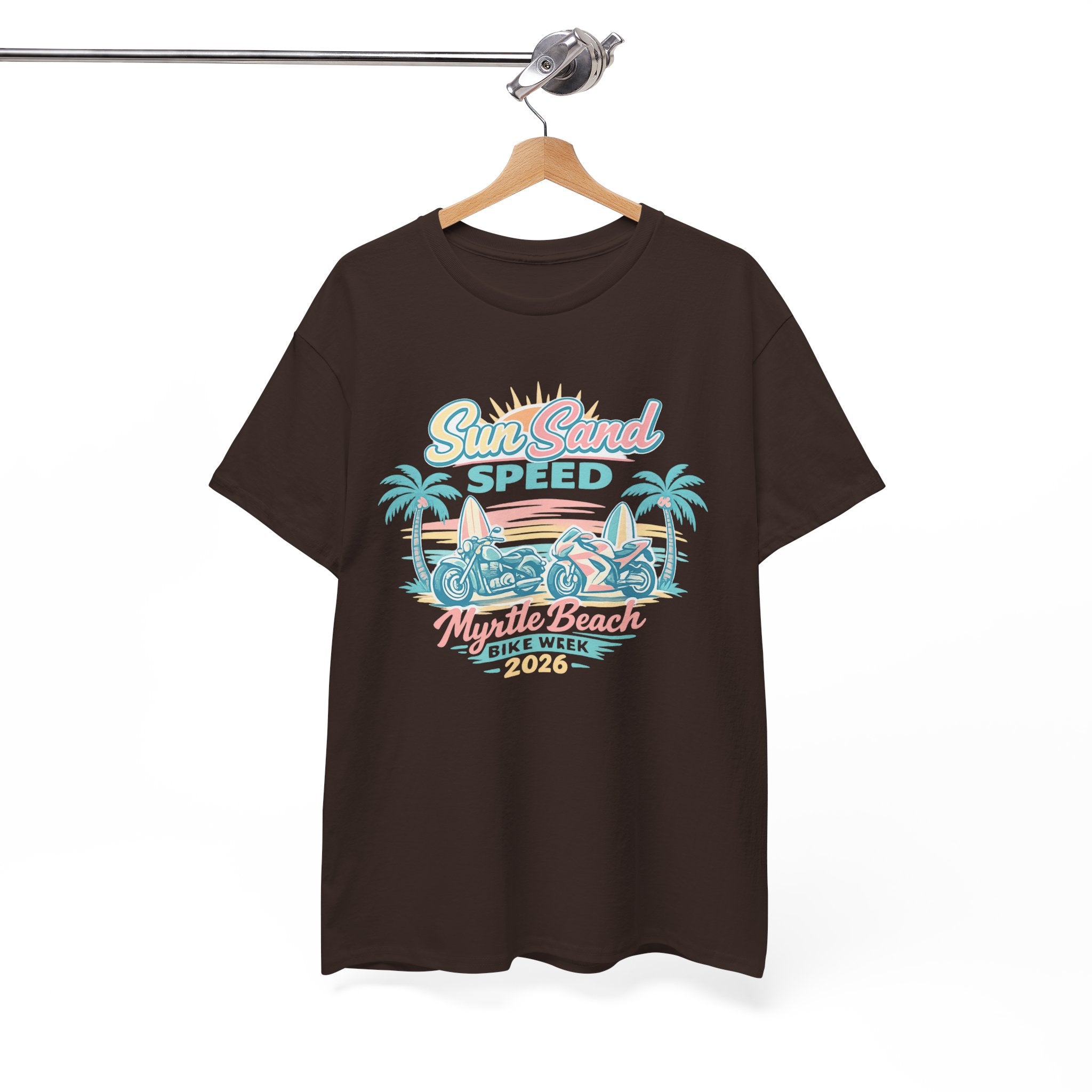 Sun, Sand & Speed Myrtle Beach T-Shirt — Vintage Beach Racer Tee