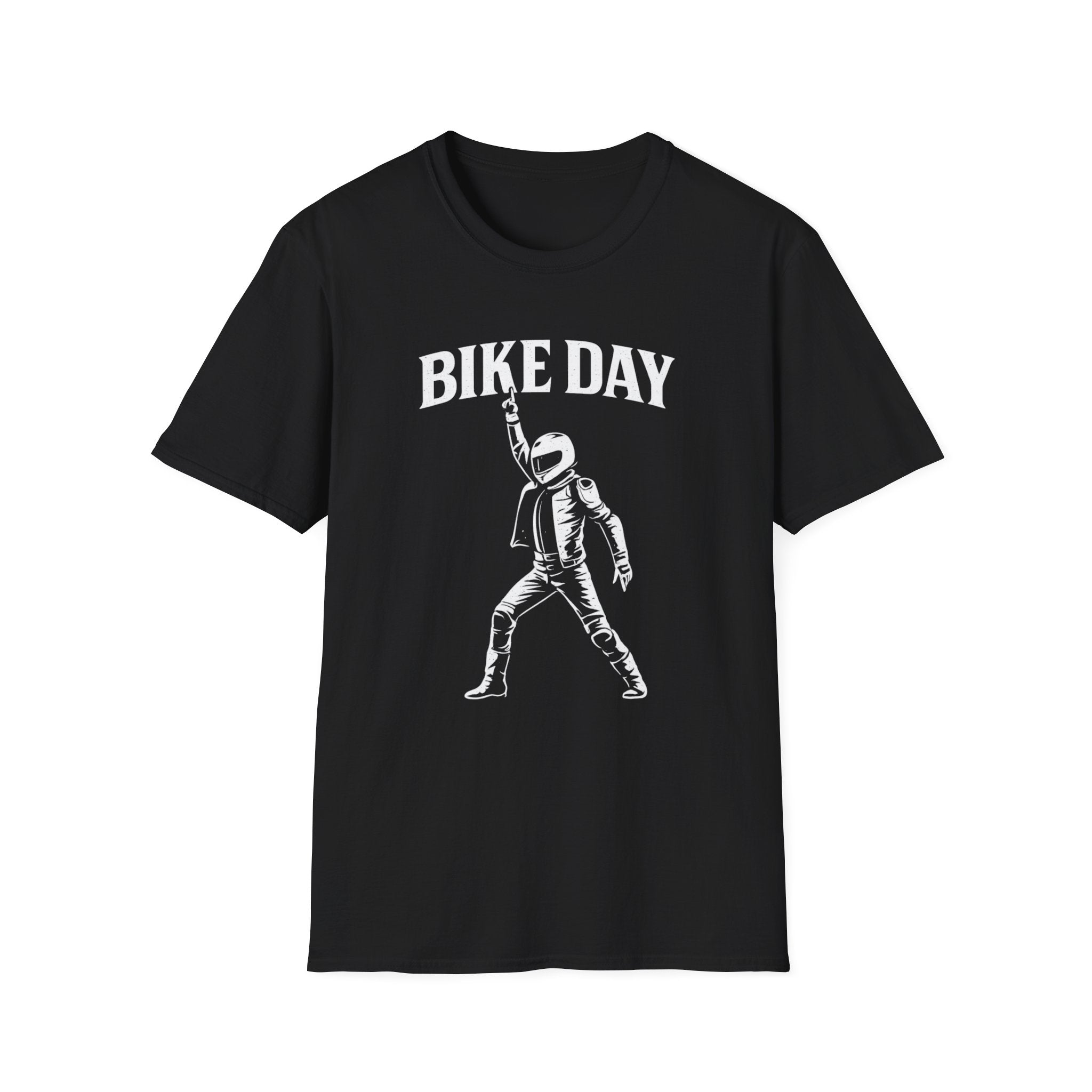 T-Shirt — "Bike Day" Biker Helmet Graphic Tee