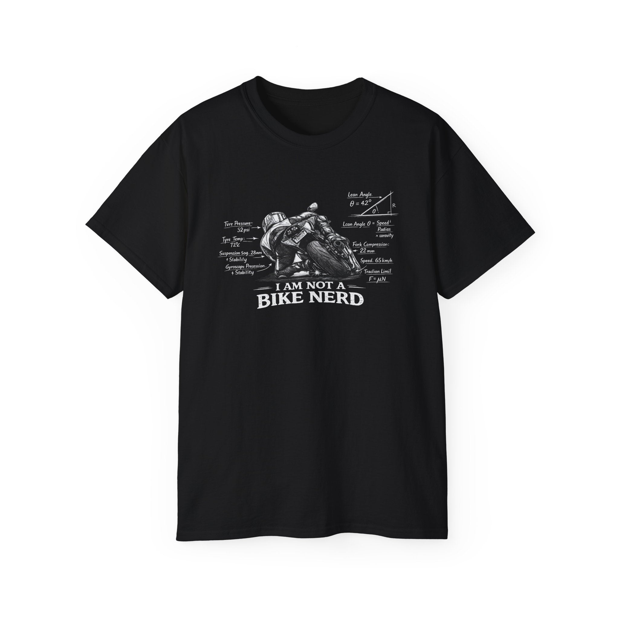 Motorcycle T-Shirt — "I Am Not A Bike Nerd" Graphic Tee for Riders
