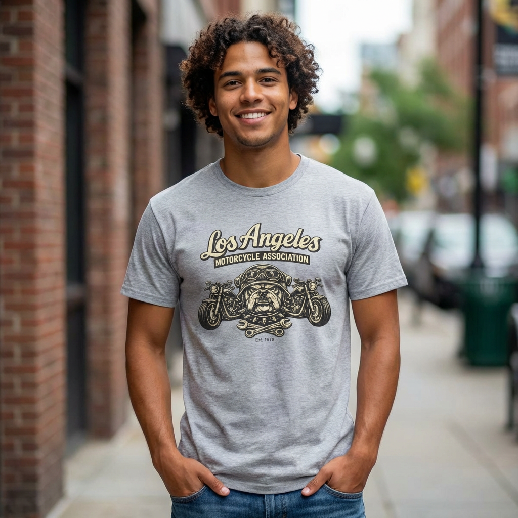 Los Angeles Motorcycle Association Tee — Vintage Biker Graphic T-Shirt