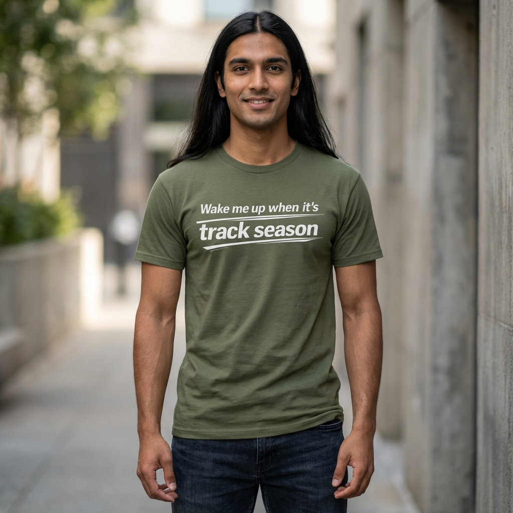 Track Season T-Shirt — "Wake Me Up When It's Track Season" Athletic Tee
