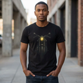 Motorcycle Front View T-Shirt — Vintage Bike Headlight Graphic