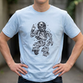 Skeleton Biker T-Shirt — "5% Truck Day 95% Day Off" Vintage Moto Tee