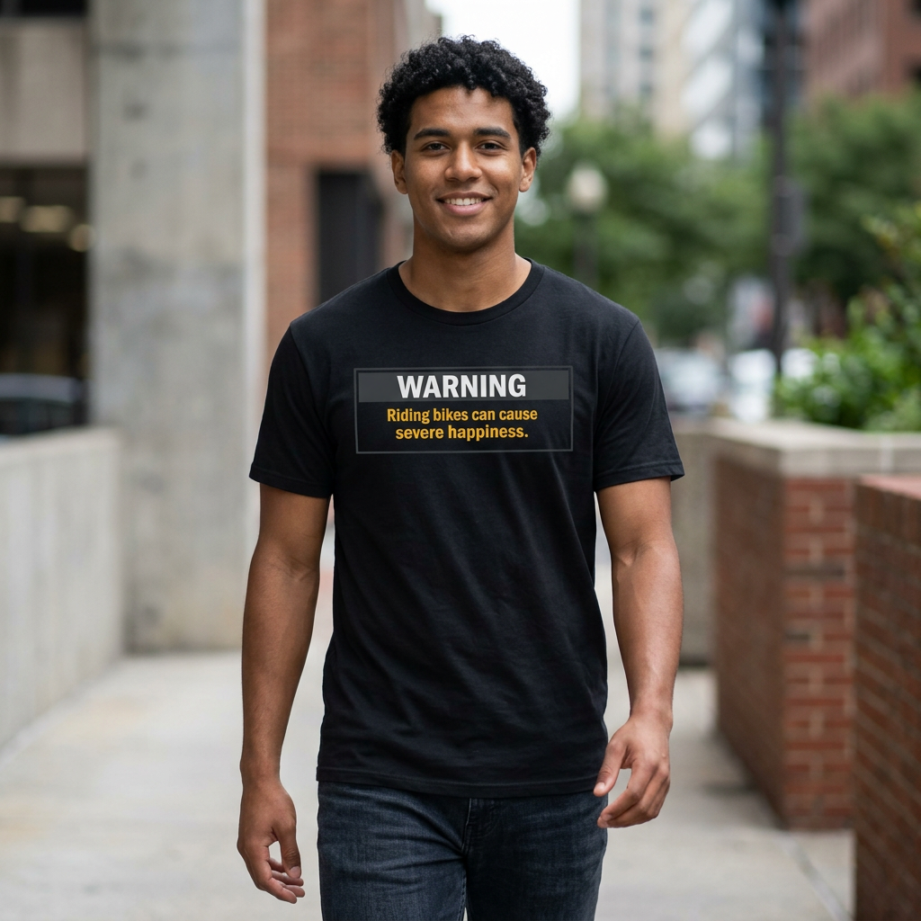 Warning: Riding Bikes Can Cause Severe Happiness T-Shirt