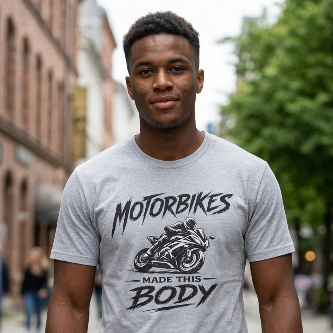 Motorbikes Made This Body T-Shirt — Motorcycle Rider Graphic Tee