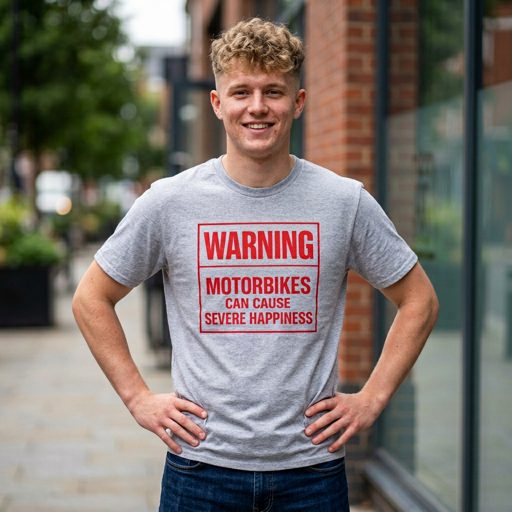 Warning: Motorbikes Can Cause Severe Happiness T-Shirt