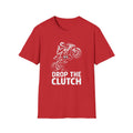 Motorcycle T-Shirt — 'Drop the Clutch' Stunt Rider Graphic Tee