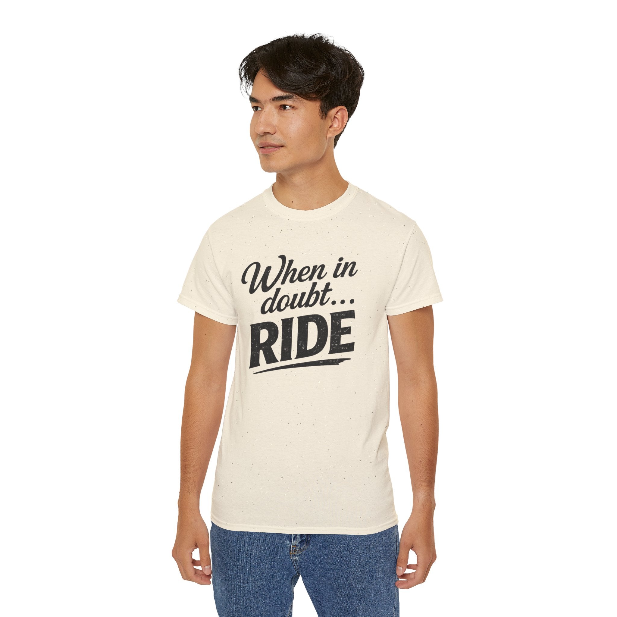 When in Doubt Ride T-Shirt — Cycling & Motorcycle Vintage Graphic Tee