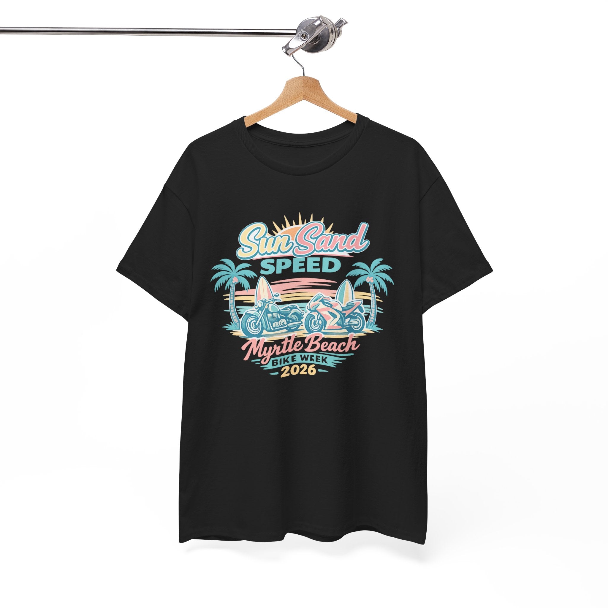 Sun, Sand & Speed Myrtle Beach T-Shirt — Vintage Beach Racer Tee