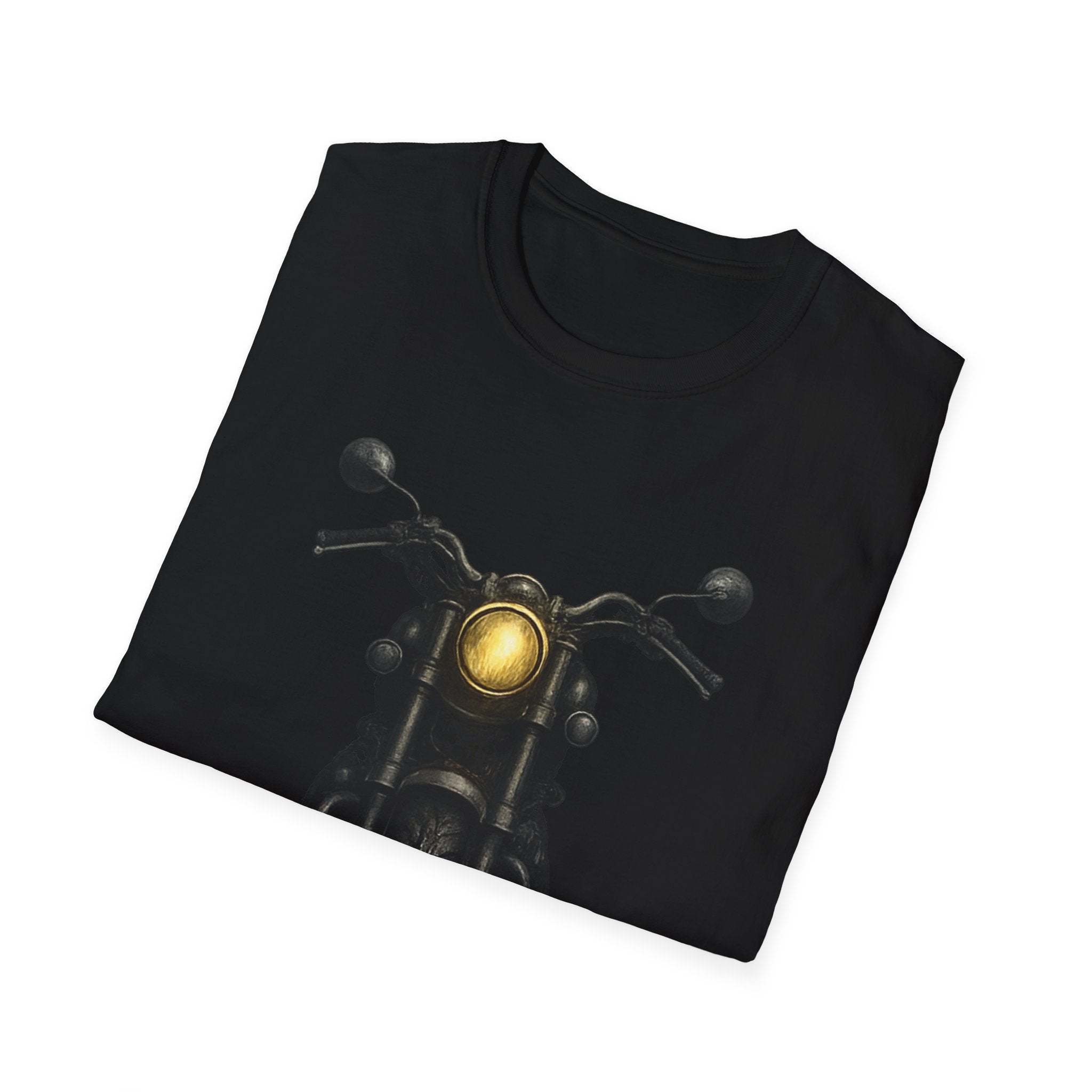 Motorcycle Front View T-Shirt — Vintage Bike Headlight Graphic