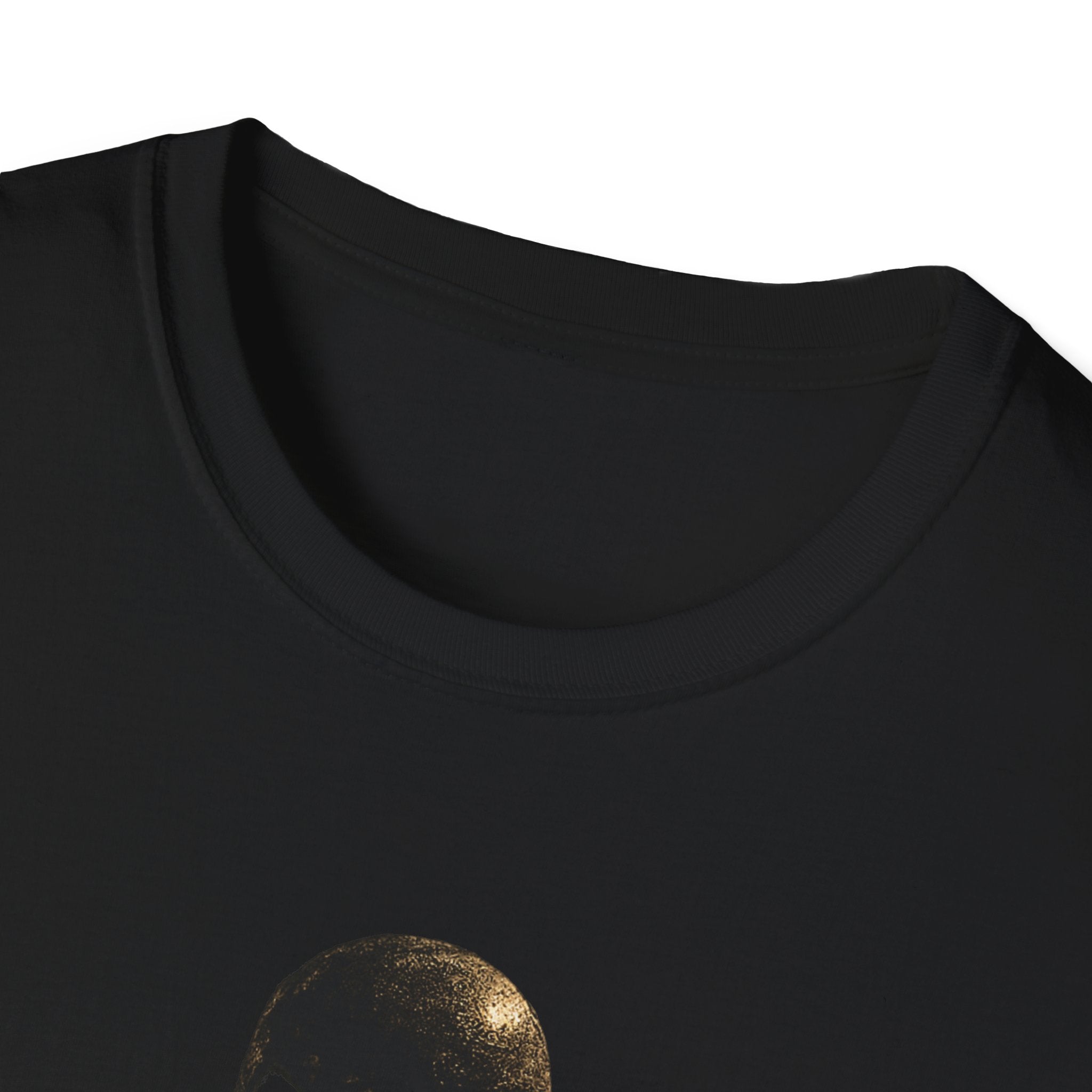 Motorcycle Rider Graphic T-Shirt — Dark Biker Skull with Headlight