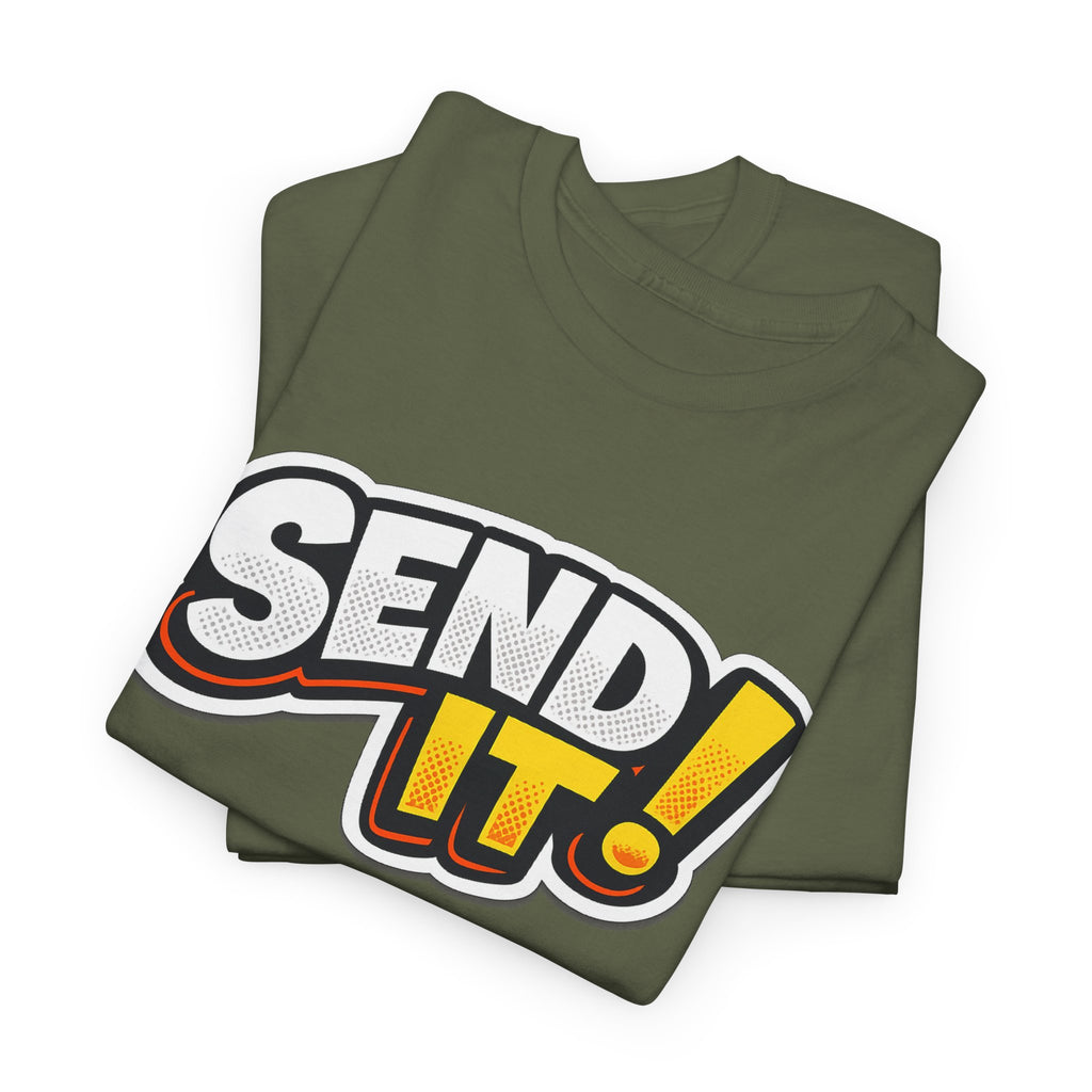 Send It! Graphic Tee — Bold Retro Motocross / Action Sports Shirt