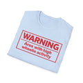Warning "Area with high wheelie activity" T‑Shirt