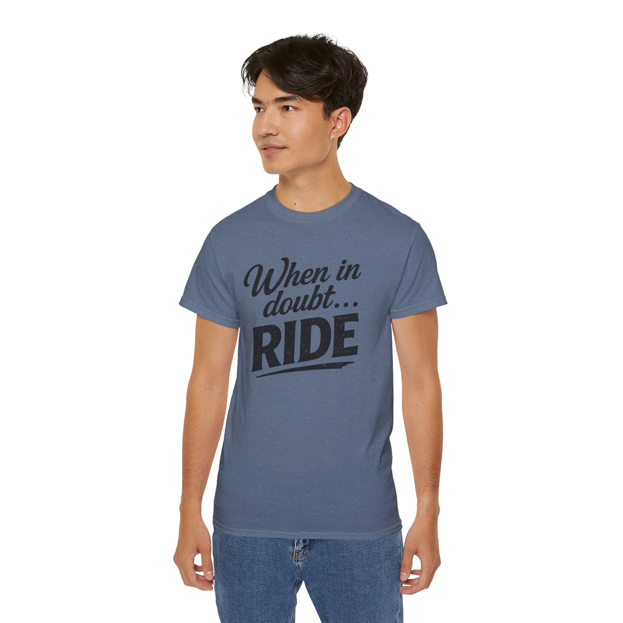 When in Doubt Ride T-Shirt — Cycling & Motorcycle Vintage Graphic Tee