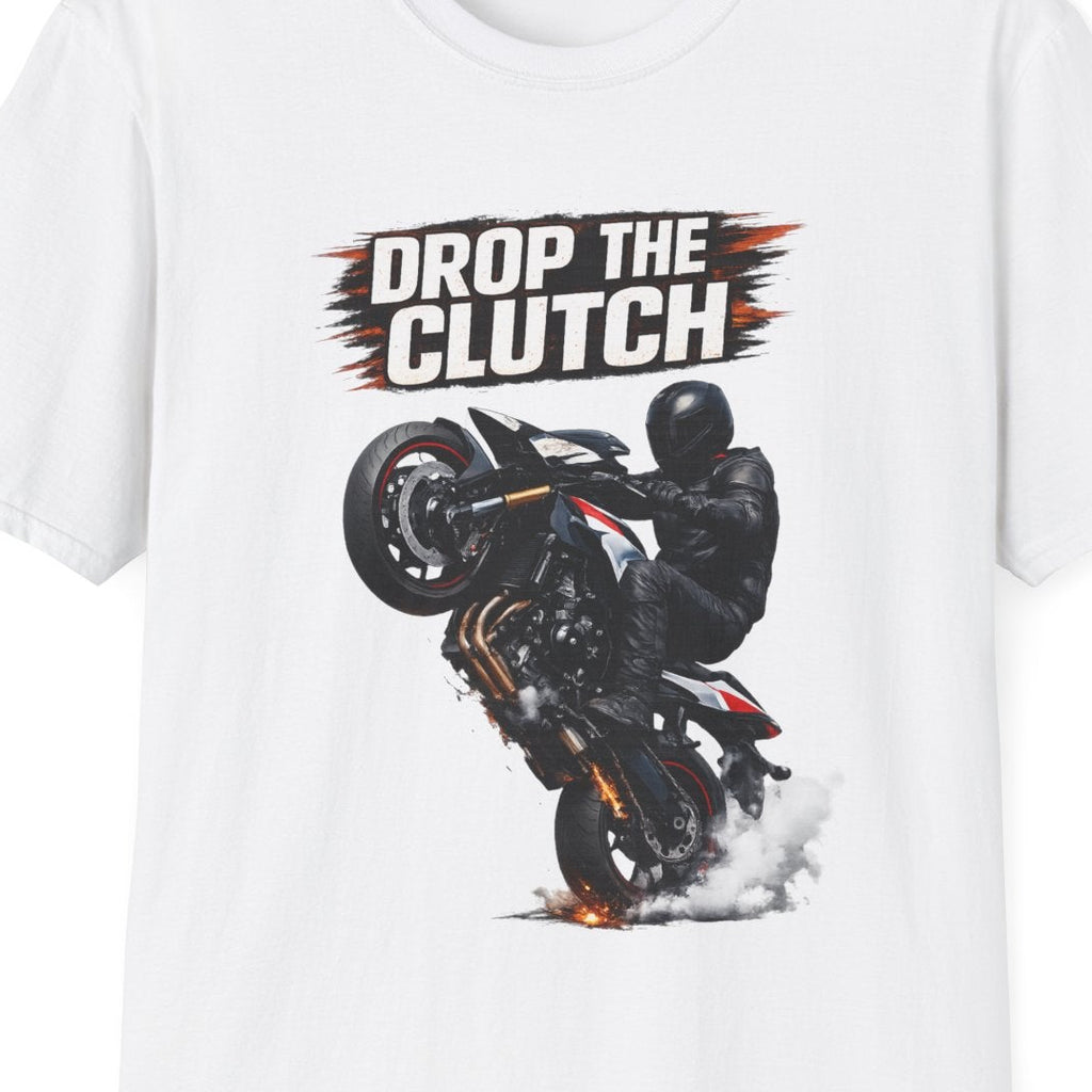 Drop the Clutch Motorcycle T-Shirt – Wheelie Rider Graphic Tee