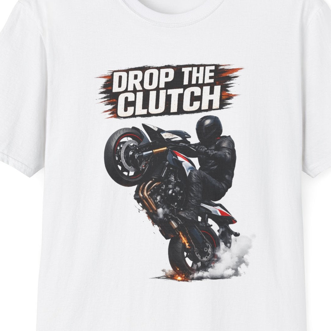 Drop the Clutch Motorcycle T-Shirt – Wheelie Rider Graphic Tee