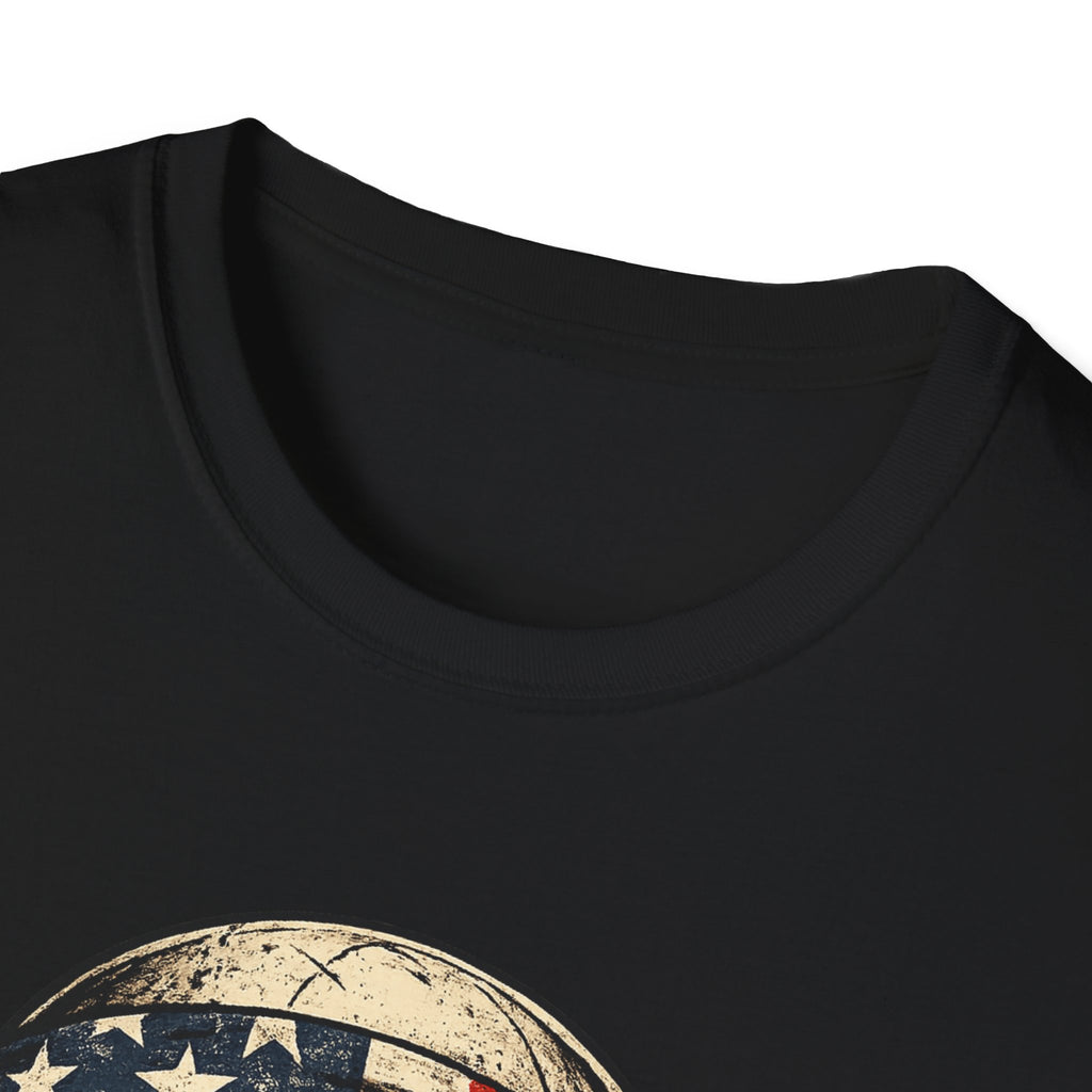 American Flag Skull T-Shirt — Vintage Patriotic Bandana Graphic Tee
