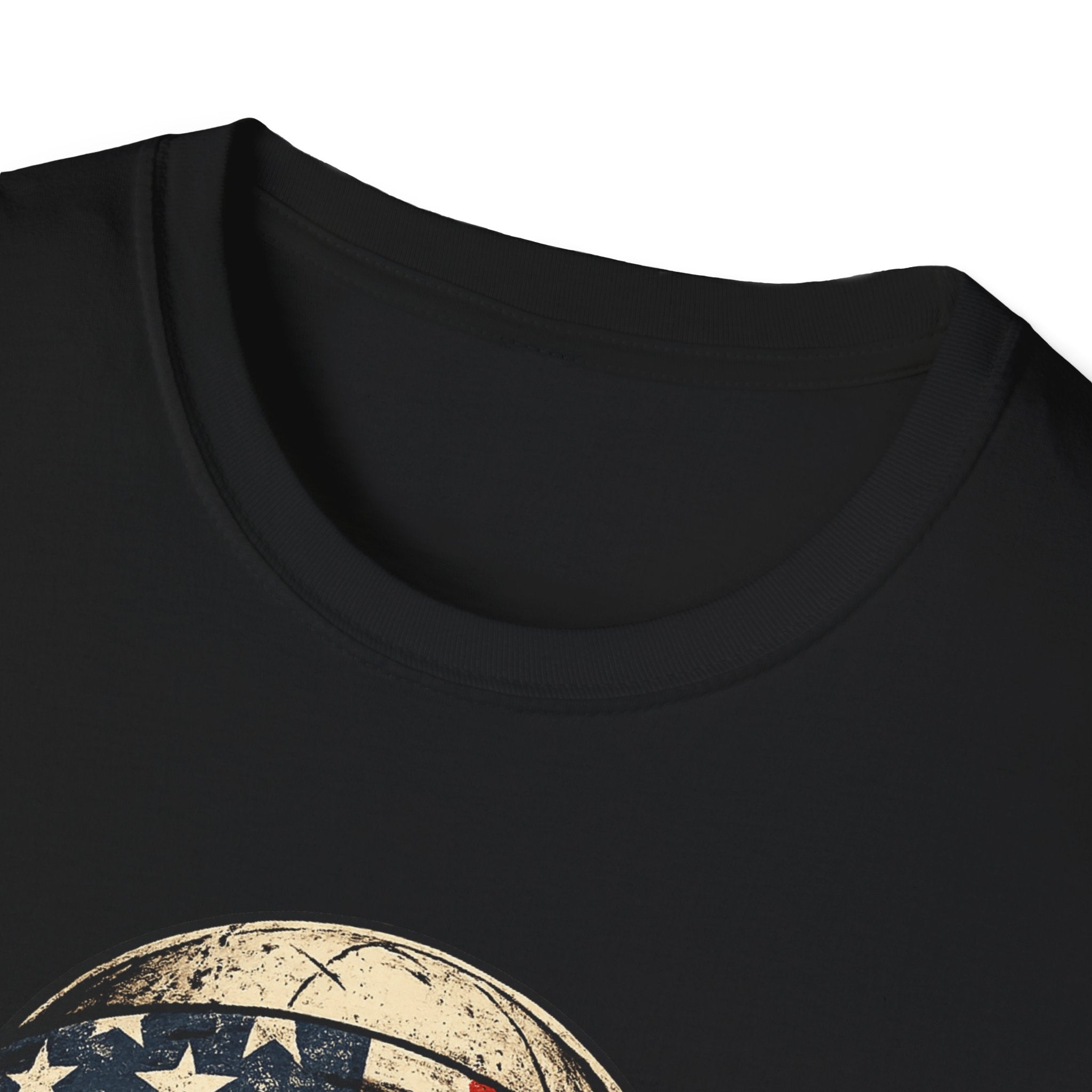American Flag Skull T-Shirt — Vintage Patriotic Bandana Graphic Tee