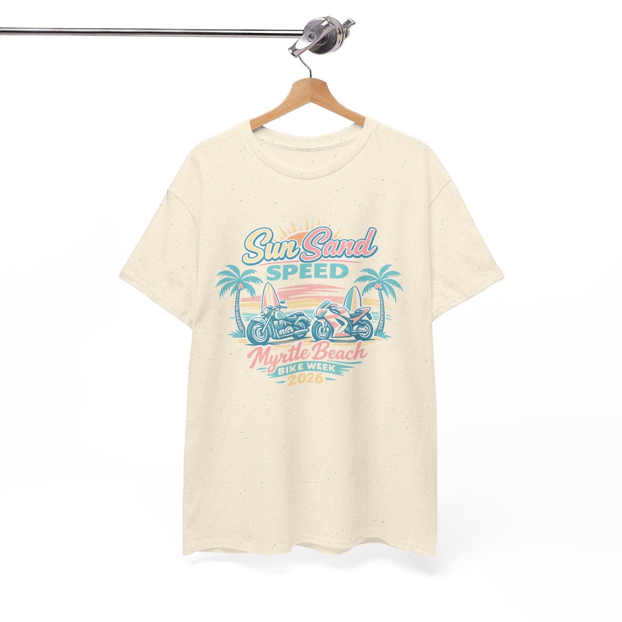 Sun, Sand & Speed Myrtle Beach T-Shirt — Vintage Beach Racer Tee