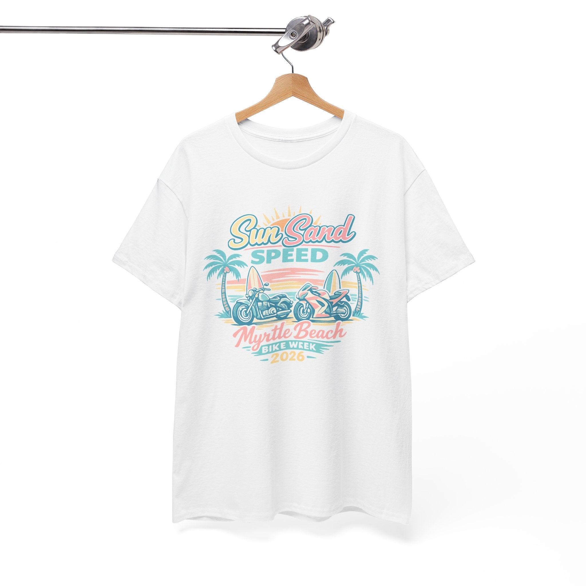 Sun, Sand & Speed Myrtle Beach T-Shirt — Vintage Beach Racer Tee