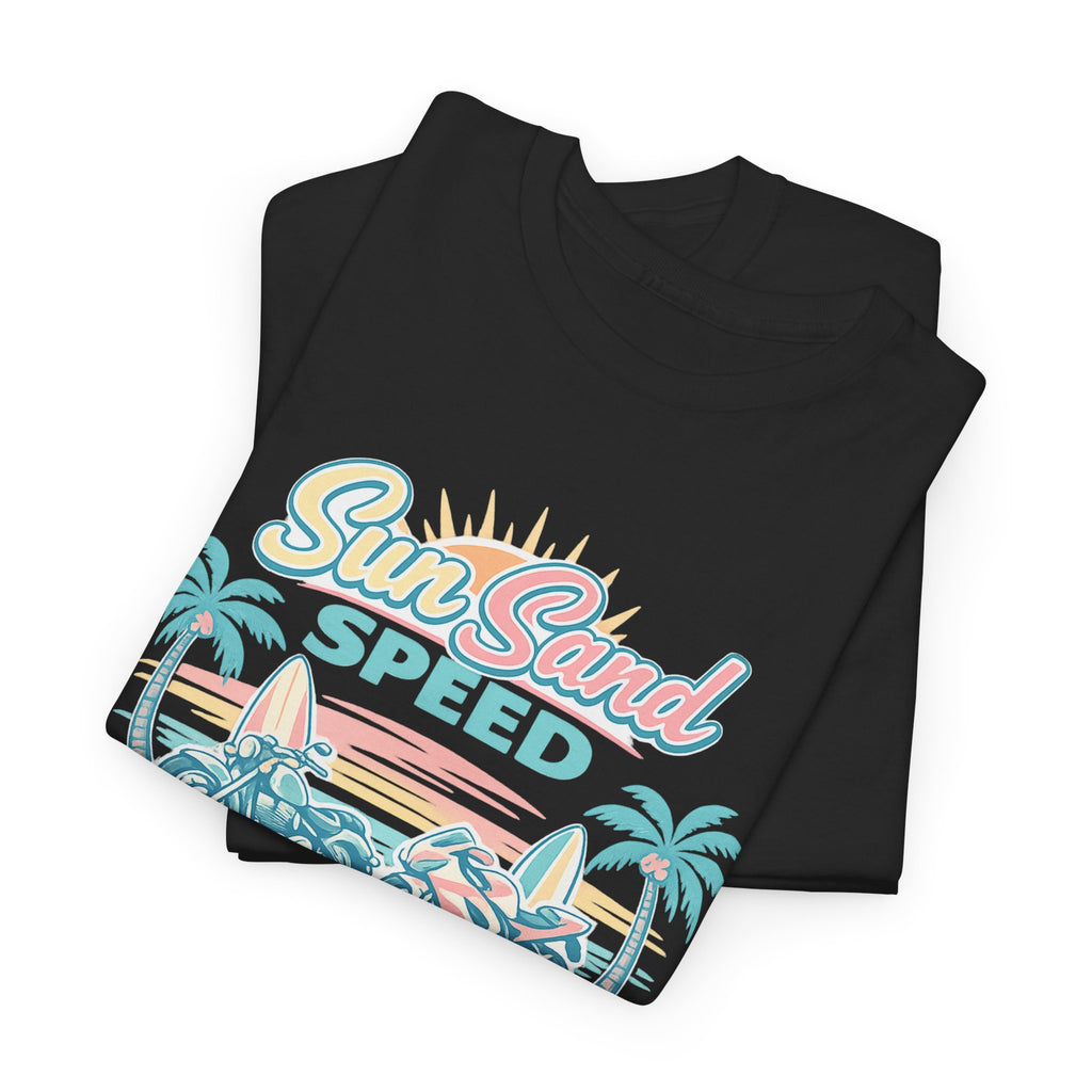Sun, Sand & Speed Myrtle Beach T-Shirt — Vintage Beach Racer Tee