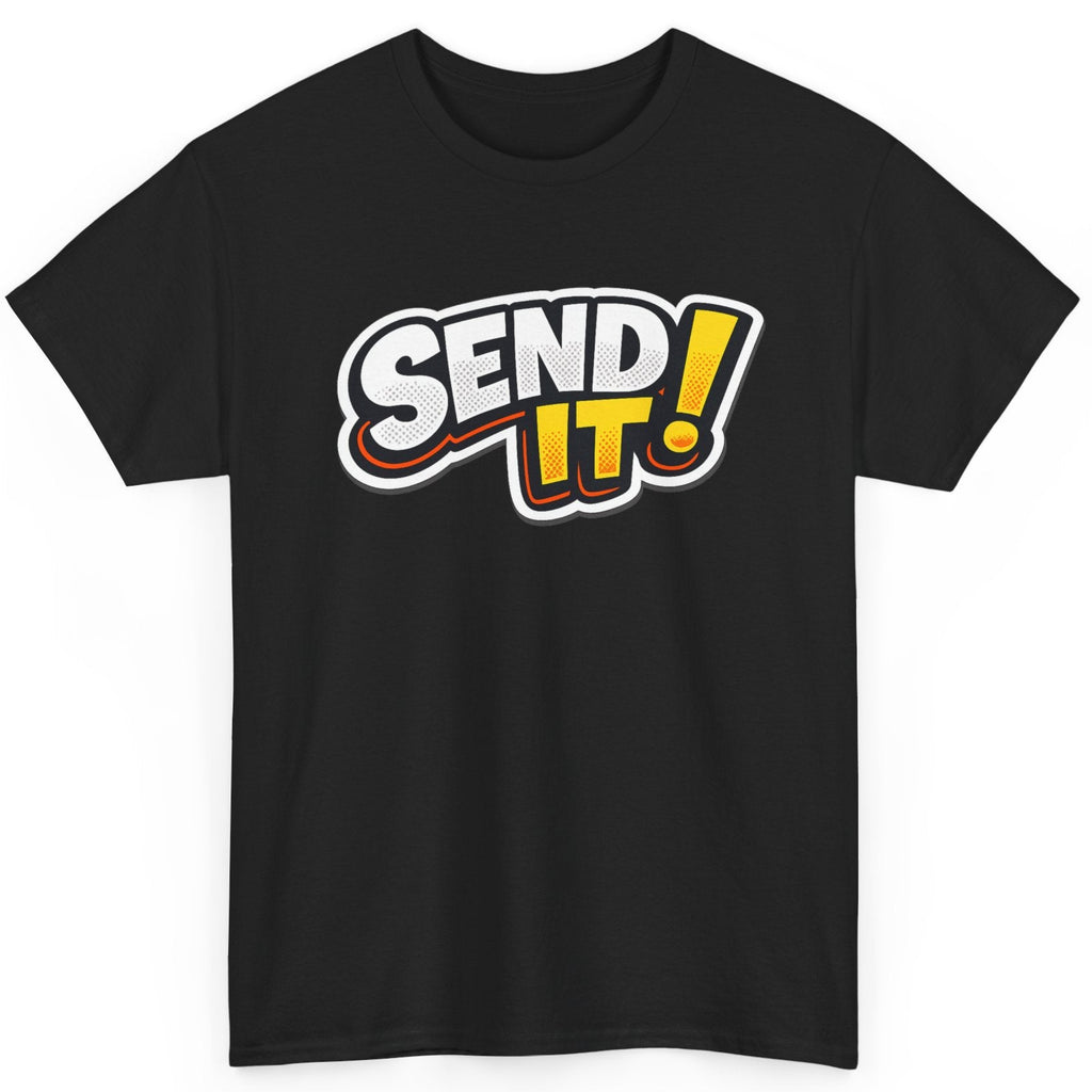 Send It! Graphic Tee — Bold Retro Motocross / Action Sports Shirt