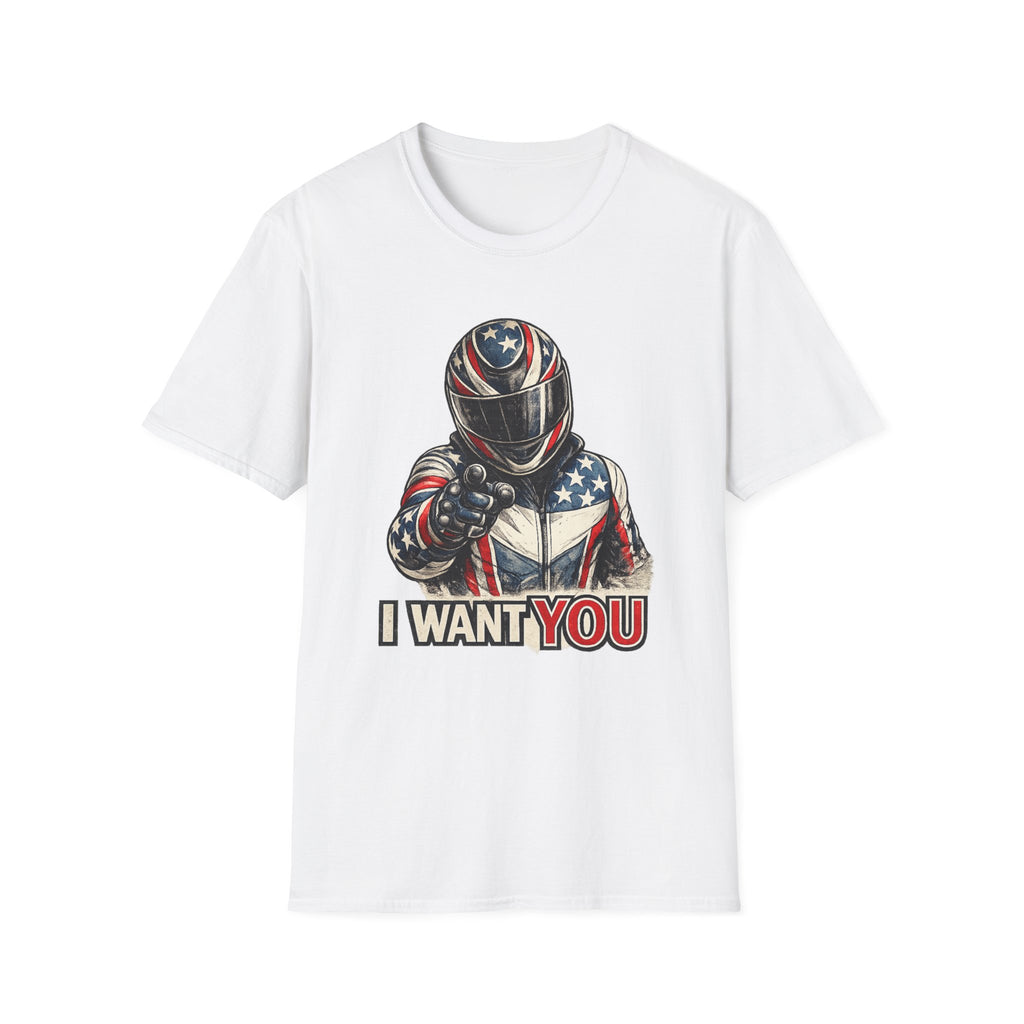Patriotic Biker "I Want You" T-Shirt