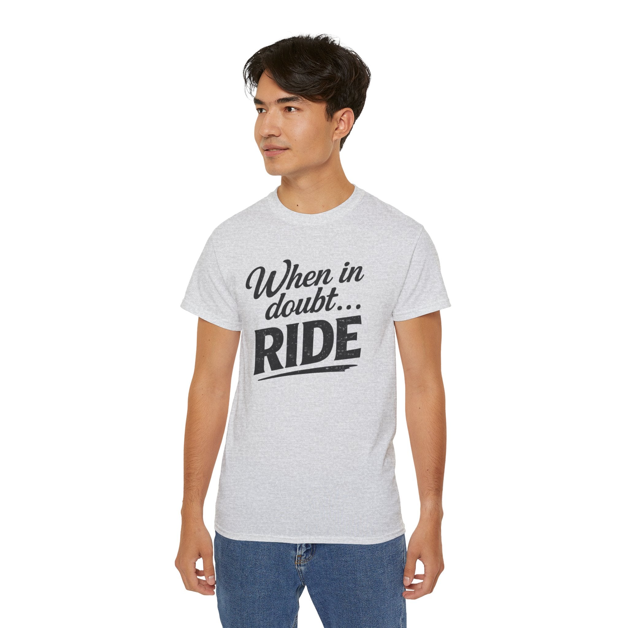 When in Doubt Ride T-Shirt — Cycling & Motorcycle Vintage Graphic Tee
