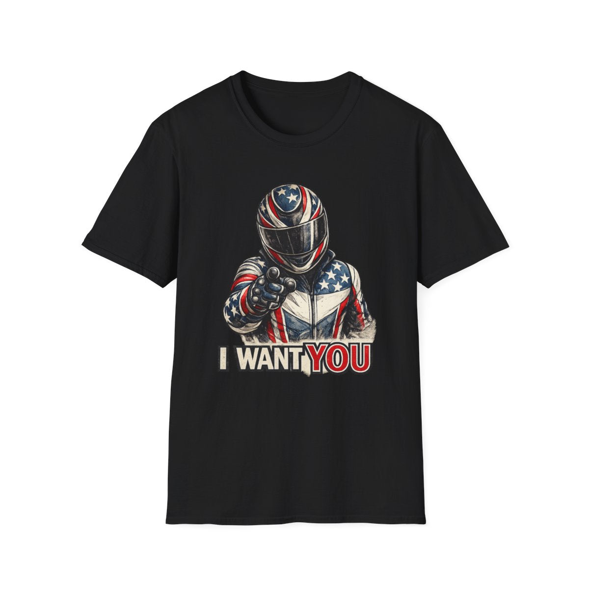 Patriotic Biker "I Want You" T-Shirt