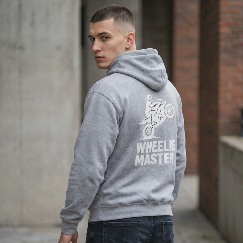 Wheelie Master Biker Graphic Hoodie Bike Sweater